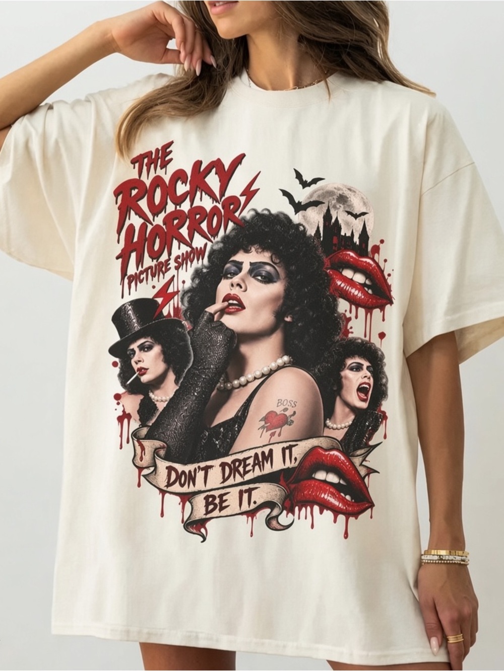 Tim Curry The Rocky Horror Picture Show Graphic Tee, Halloween Horror Tee